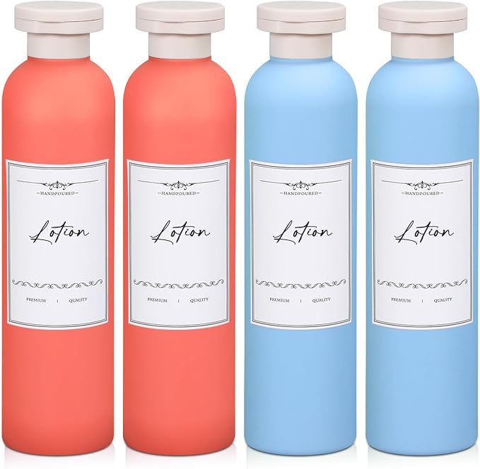 Travel Shampoo Bottle, Empty Plastic Squeeze Bottles 8.8oz with Flip Cap, Lotion Container for Toiletries Travel Size Shampoo and Conditioner by UMETASS