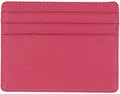 Tapp Collections RFID Protect Slim Minimalist Pocket Leather Wallet Card Holder - Royal Pink by Tapp+Collections