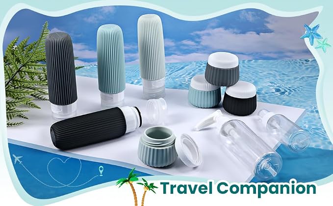 Travel Bottles for Toiletries TSA Approved 3oz Leak Proof Travel Size Toiletries, Travel Essentials with Toiletry Bag for Cosmetic Shampoo Conditioner Lotion - Image 5