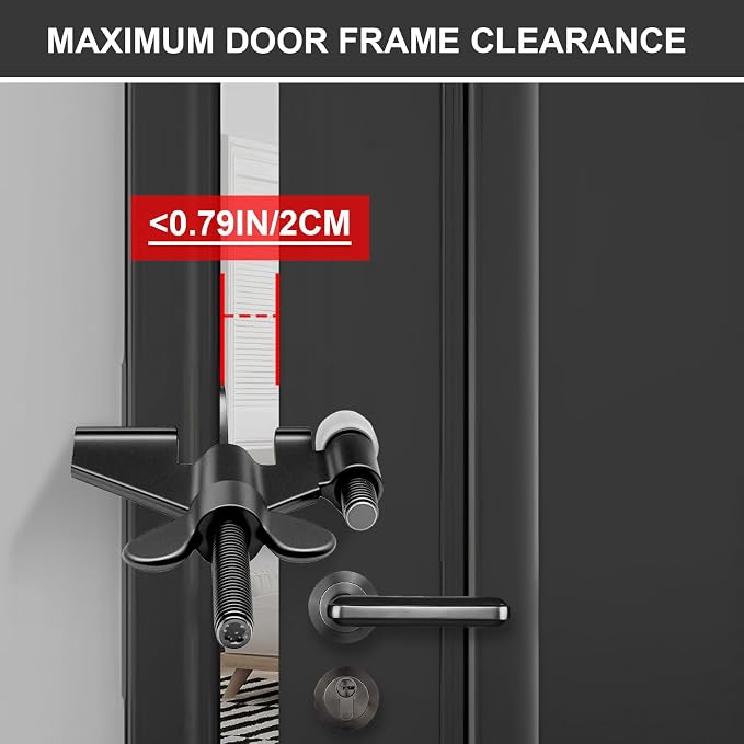AceMining Portable Door Lock, Hotel Travel Door Lock Security for Home | Hotel Safety Device for Door Security, Portable Lock for Hotel Room, Apartment, College Dorm and Travel - Image 3