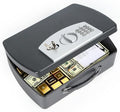 0.21 Cu Ft Portable Steel Security Safe Box with Digital Keypad | Portable Travel Safe Built With Carrying Handle, Ideal For Storing Cash, Jewelry & Documents At Home, Office And Hotel by Unknown
