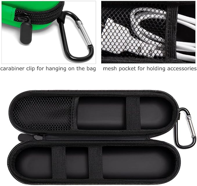 Nincha EVA Electric Toothbrush Case - Durable Hard Shell Travel Case with Mesh Pocket - Fits Most Powered Toothbrush Products (Green) - Image 3
