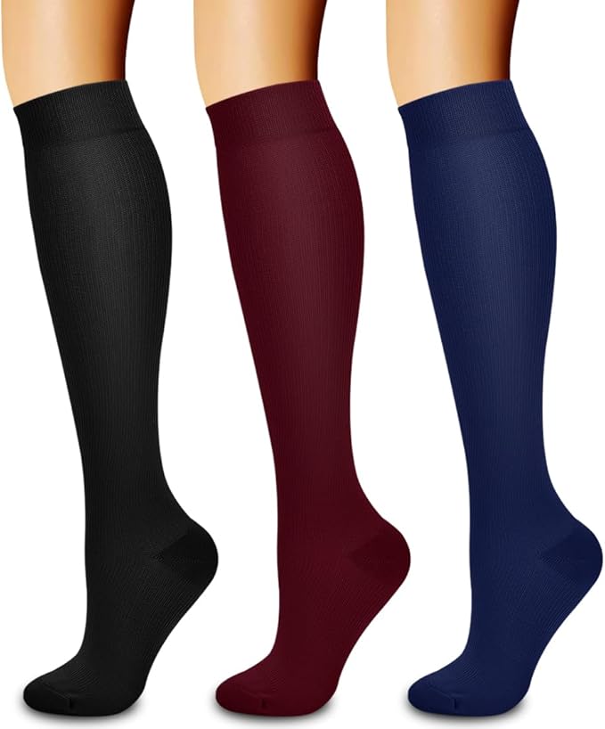 3 Pack Medical Compression Sock-Compression Sock For Women and Men Circulation -Best for Running,Nursing,Athletic Sports by LaiteHebe
