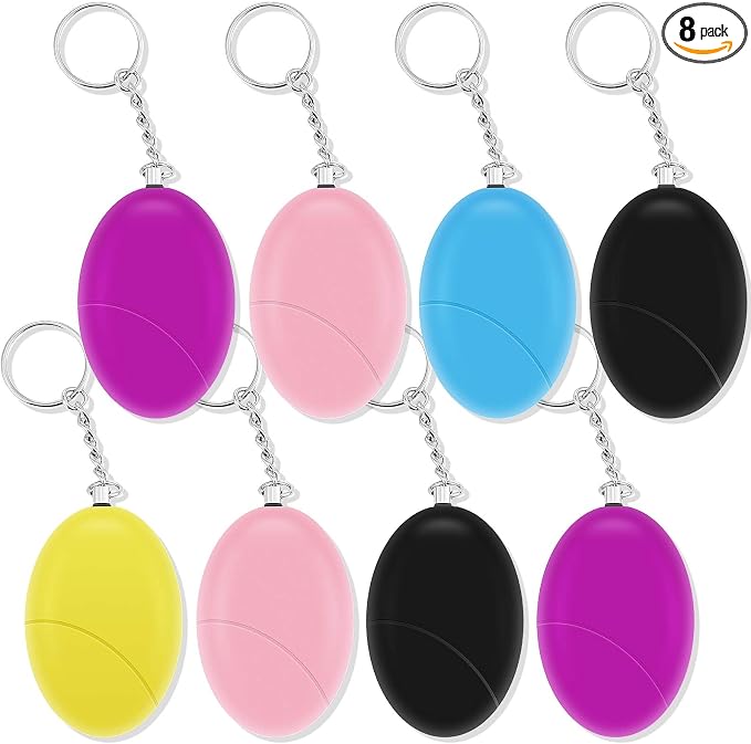 Tellegloww 8 Pcs Personal Safety Alarm for Women 120db Loud Sound Personal Siren Self Defense Keychain for Women Elderly Joggers Night Workers by Tellegloww