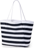 KALIDI Beach Tote Bag Women Large Waterproof Sandproof Shoulder Handbags | Foldable Grocery Bag Striped Pool Bag Lightweight Travel Purse for Picnic Travel Vacation Casual Errands Everyday Daily by KALIDIFANCYFOREST