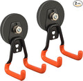ULIBERMAGNET New Upgraded Heavy Duty Magnetic Garage Hooks,2 Pack Strong Large Magnet Hooks for Power Drill,Garden Tools,Hose,Pegboard,Garage, Workshop,Magnetic Storage Hook for Hanging(Orange) by ULIBERMAGNET