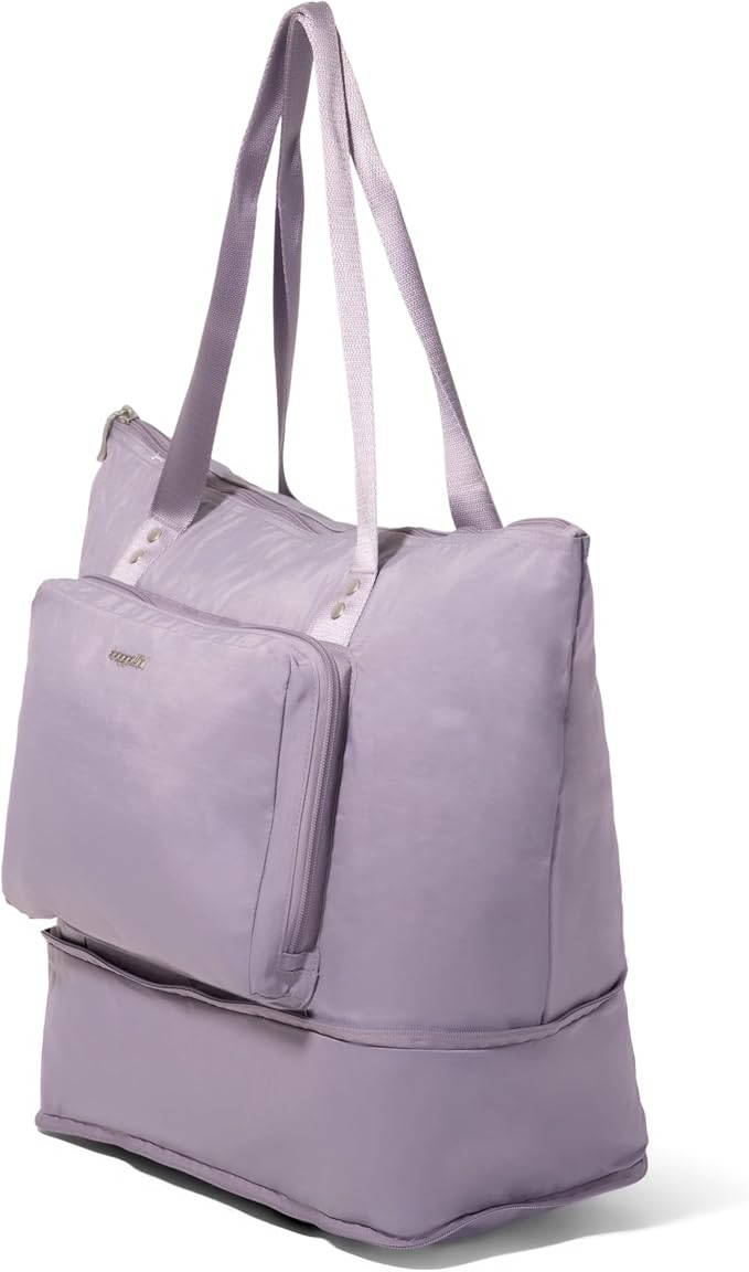 Baggallini Carryall Expandable Lightweight Travel Tote 22" Packable Folding Compact Nylon Washable Weekender w/Luggage Sleeve - Image 12