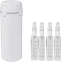 4 in 1 Travel Dispenser Bottle Refillable Leak Proof and Portable for Shampoo, Conditioner, Shower Gel & Toiletries Perfect for Vacation, Camping & Gym. (White) by Unknown