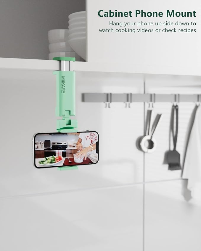 MiiKARE Airplane Phone Holder Mount, Plane Travel Essentials, Green | Universal Hands-free Phone Holer with 360° Rotation for Flying, Accessory Travel Must Haves Phone Stand for Desk, Tray Table - Image 5