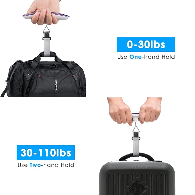 Digital Luggage Scale Vacation Travel Essentials Accessories Gifts for Traveler Portable Suitcase Handheld Weight Scale 110 lbs Hanging Baggage Travel Must Haves - Image 4