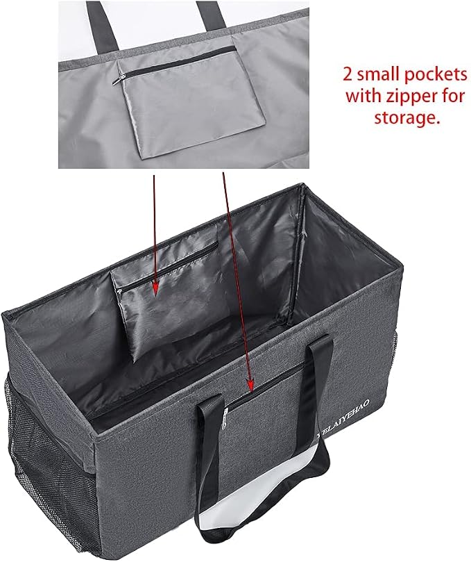 YELAIYEHAO Large Utility Tote Bag, Foldable Collapsible Tote for Storage Pool BeachShopping picnic laundry gym and Luggage - Image 7