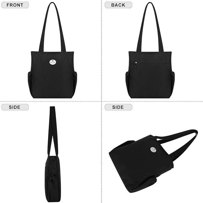 HUA ANGEL Floral Tote Bag - Casual Shoulder Bag Daily Tote Bag with Zipper Gym Travel Shopping Work Handbag for Women - Image 6