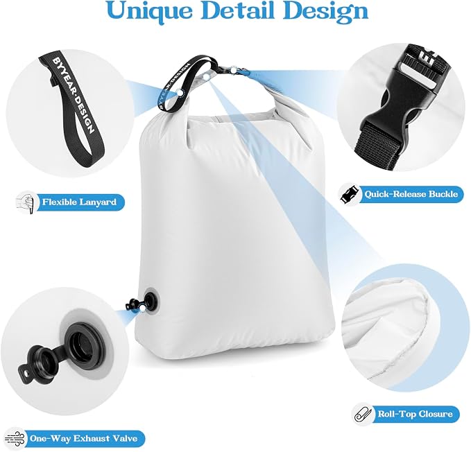 Travel Laundry Bag for Dirty Clothes, Waterproof Compression Bag | Moisture-resistant Vacuum Storage Bag, Space-Saving Laundry Storage Organizer for Cruise, Swimming, Gym - Image 6