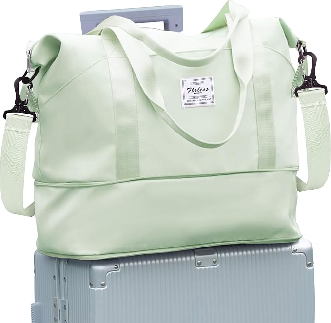 Travel Duffel Bag, Sports Tote Gym Bag, Shoulder Weekender Overnight Bag for Women by WONHOX