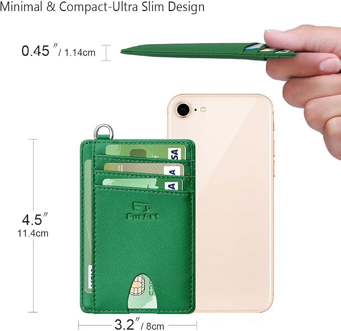 FurArt Slim Minimalist Wallet RFID Credit Card Holder for Men | slim minimalist compact rfid id window thin - Image 7