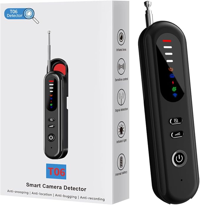 Hidden Camera Detector, Anti-Spy Camera Finder, RF Signal & WiFi Scanner, GPS Tracker & Bug Detector, 6 Modes Portable Privacy Protector for Travel, Hotel, Car, Bathroom– Spy Device Detection Pen by Unknown