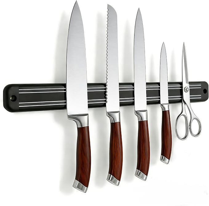 Magnetic Knife Strips,Magnetic Knife/Tool Holder for Wall/Refrigerator | Strong magnetic holder，magnetic tool organizer screws or tape installation,Saves counter space, keeps kitchen tidy by Marsheepy