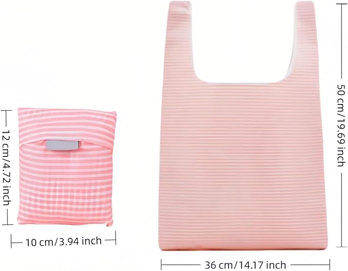 2 Pack Reusable Foldable Grocery Bags - Waterproof 20x14 Inch Tote with Pockets - Image 5