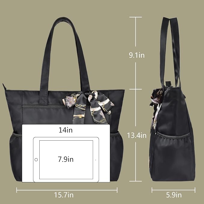 CLOUDMUSIC Shoulder Tote Bag For Nurses Teachers Work Gym Travel Beach Women With Large Capacity Waterproof - Image 5