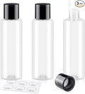 150ML/5OZ Travel Size Toiletries, 3 Pack Travel Size Containers | Double Leak Proof & Refillable Plastic Travel Bottles for Shampoo, Lotion, Body Wash with 6pcs Labels (Clear) by ZEJIA