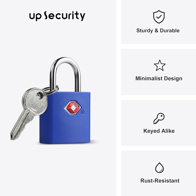 TSA Approved Locks for Luggage 4 Pack, TSA Locks for Luggage Travel Accessories, Small Padlock with Key, Weatherproof Outdoor Use Keyed Mini Padlock for Suitcase, Backpack, Bag, Zipper - Image 2