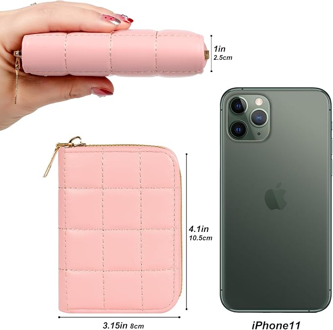Credit Card Wallet, RFID Card Case Wallet, Zipper Card Cases Holder for Men Women, RFID Blocking, KeyChain Wallet, Compact Size Card Organizer Case for Women - Image 6