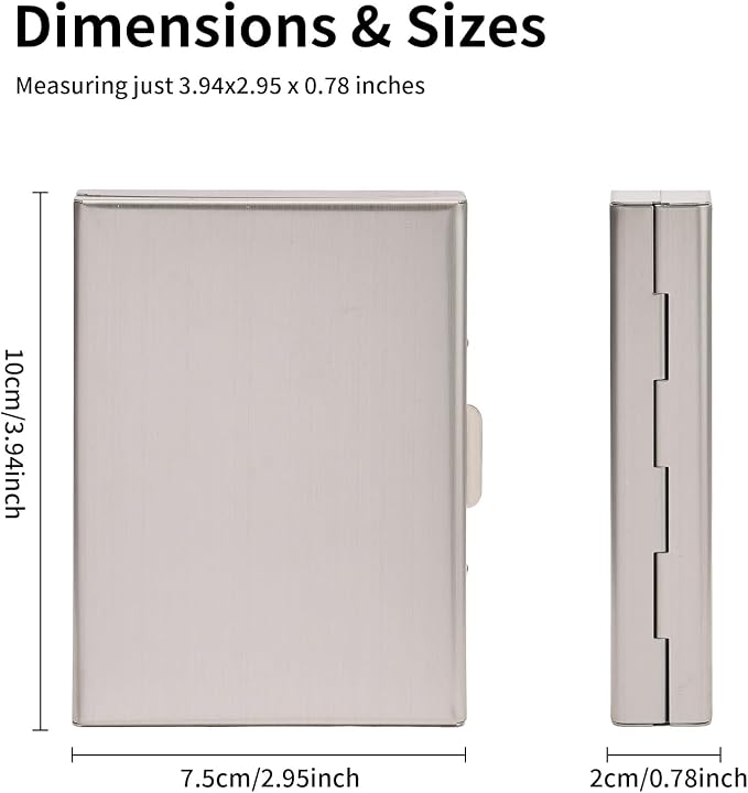 Credit Card Holder Wallet Stainless Steel Card Case RFID Blocking Business Card Holder Protector for Women Men - Image 3