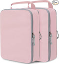 Compression Packing Cubes for Travel Suitcase Organizer Bags, Pink, L | Expandable Travel Cubes for Packing Luggage Organizer Bags Compression Bags for Travel Essentials by CALACH