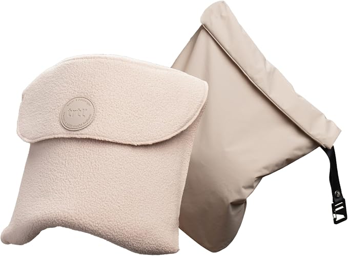 Trtl Travel Pillow Original 2.0 – Scientifically Proven Super Soft Travel Pillow with Premium Head & Neck Support – for Airplane Travel – Machine Washable – Lightweight & Compact – Sand Beige by Trtl