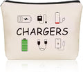 Cable Charger Makeup Bag,Charging Cord Electronics Accessories Travel Pouch | Girlly Canvas Tech Themed Cosmetic & Toiletry Organizer Case, Cute Christmas Birthday Gift for Women Teen Girls,Dorm Traveler by Girllyempoweringeverywomen
