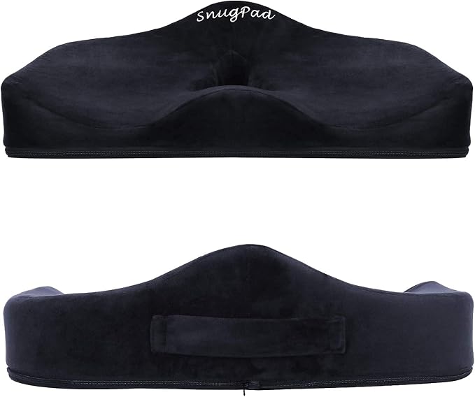 Premium Memory Foam Seat Cushion, for Sciatica Tailbone Back Pain Relief, Posture Correction. Orthopedic Sitting Pillows for Office Chair, Car, Truck, Wheelchair with Non-Slip Bottom (2Pk) - Image 2