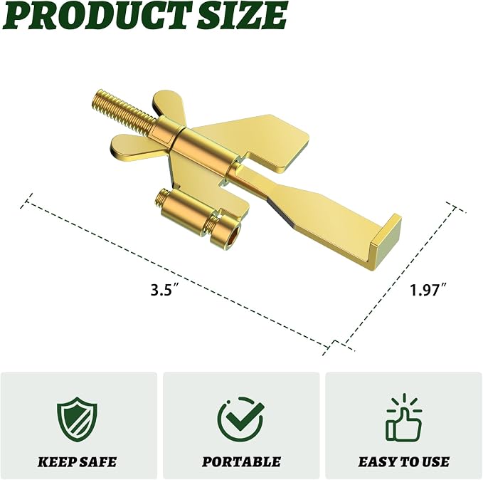 1 PCS Gold Portable Door Lock,Heavy-Duty Portable Door Lock for Home, Travel, Hotels, Apartments - Image 2