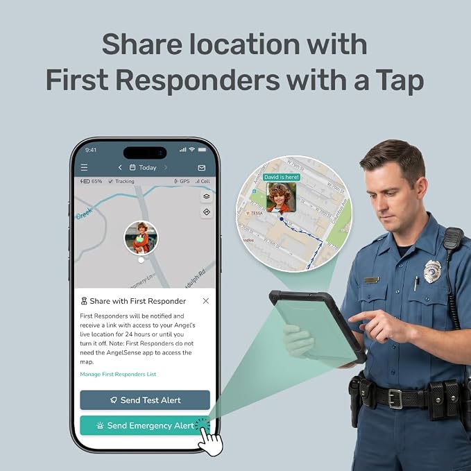 AngelSense GPS Tracker for Kids - for Autism Safety, Special Needs, Elderly | App with Real-Time GPS, 2-Way Voice, SOS Button, First Responder Alerts, AI Risk Alerts, Safe Ride Monitoring, Fall Detection - Image 5
