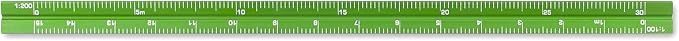 Alumicolor Aluminum Architect Metric Pocket Drafting Scale, 15CM, Green - Image 3