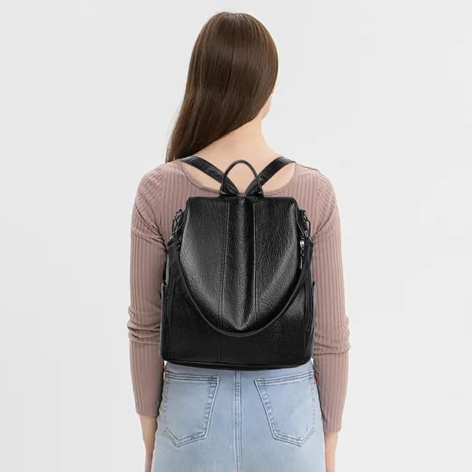 GAEKEAO Women Backpack Purse PU Leather Anti-theft Casual Shoulder Bag Convertible Large Satchel Bags for Travel Casual Work - Image 7