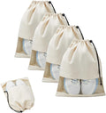 4 Pcs Shoe Bags for Travel with Clear TPU Window & Drawstring Closure | 13.8"x17.7" Fits Most Shoes, Dust Resistant, Washable & Reusable, Travel Shoe Storage Bags for Men & Women by Unknown
