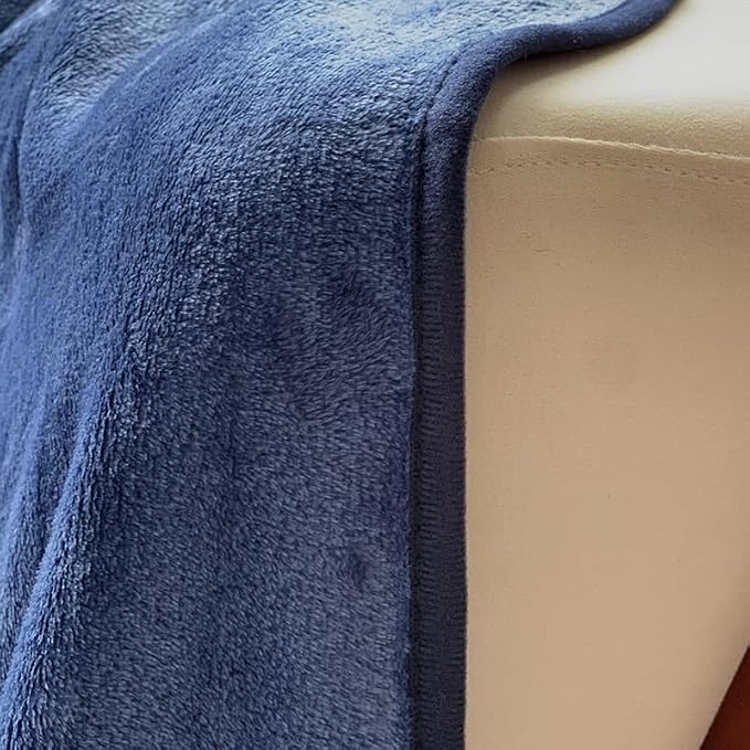 ShezPretty Premium 2in1 Soft Travel Blanket Pillow with Airline Hand Luggage Sleeve and Backpack Clip Airplane (Navy Blue) - Image 6