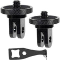 Aluminum Camera Tripod Adapter 1/4"-20 Conversion Adapter Mounts Compatible with Gopro Action Cameras Insta360 and Other Standard 1/4 Accessories, Quarter Inch Mount Adapter (Type AA) by duwuzest