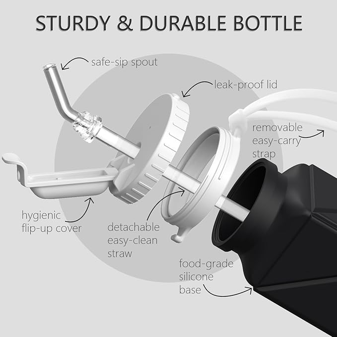 BEAUTAIL Collapsible Water Bottles with Straw 21 oz, Travel Water Bottle | BPA Free, Leakproof & Reusable, Silicone Foldable Water Bottle for Traveling, Hiking, Gym, School, Sports, Outdoor, 4-Pack - Image 2