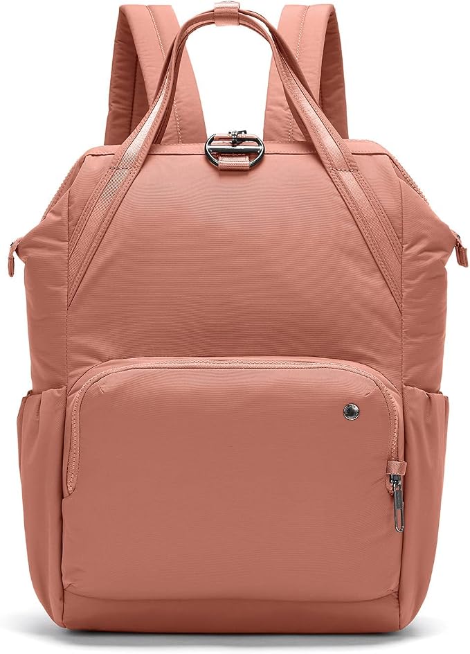 Pacsafe Women's Citysafe CX 17L Anti Theft Backpack-Fits 16 inch Laptop, ECONYL Rose, One Size by Pacsafe