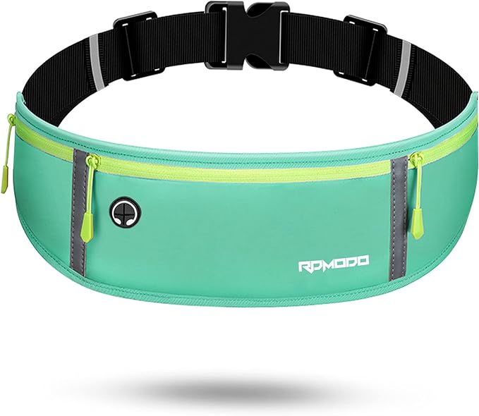 Running Belt for Women, Fanny Pack for Men Workout, Sky Blue | Running Waist Belt with 3 Zipper Pockets, Water Resistant Waistband, Lightweight & Adjustable Runners Belt for iPhone Samsung by RDMODO