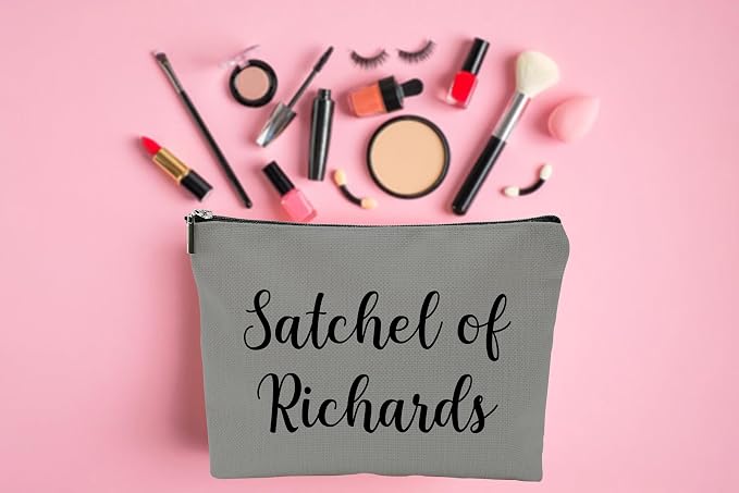 ZUYUROU Funny Makeup Bag Satchel of Richards Gag Gift for Women Bachelorette Birthday, Travel Cosmetic Pouch Double-Sided Zipper Organizer for Toiletries - Image 6