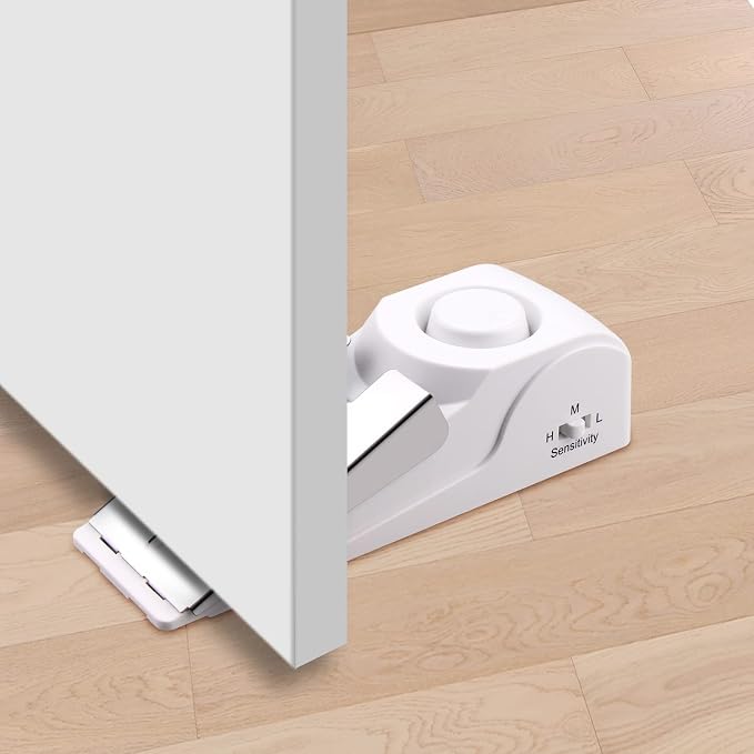 EMDMAK Door Stop Alarm with 120DB Siren Door Stop for Home & Travel (White) (Pack of 3) - Image 7
