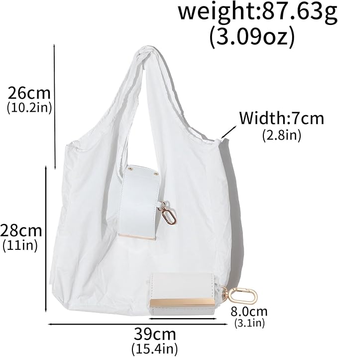 Foldable Keychain Tote Bag - Large Capacity Portable Shopping Bag - Reusable for Daily Use - Image 6