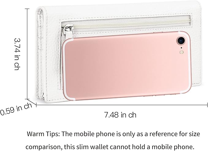GOIACII Wallets for Women RFID Blocking Ultra Slim Leather Credit Card Holder Clutch - Image 5