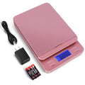 Fuzion Shipping Scale, Digital Postage Scale for Packages 86 lb/0.1oz with Hold and Tare, Postal Scale with Flip Holder, Package Scale for Small Business, Battery & AC Adapter, Rose Gold by Fuzion%C2%AE