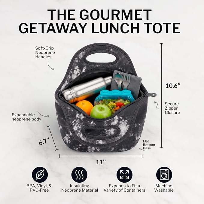 Built Gourmet Getaway Neoprene Lunch Bag - Nightfall Tie Dye - Image 2