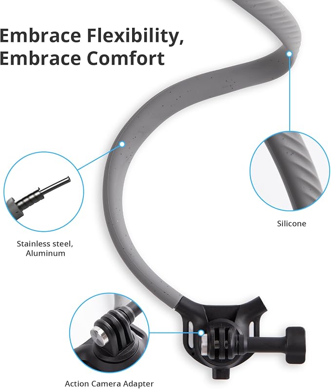 PGYTECH CapLock Action Camera Neck Mount, Quick Release POV Neck Holder | Large Size, Chest Strap, Hands-Free Vlogging for DJI OSMO Pocket 3 4/Action 6/5 Pro/Xtra Muse, Gopro, Insta360 Luna Ultra - Image 4