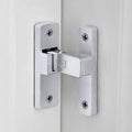 Silvery 90 Degree Barn Door Lock ，Right Angle Door Lock Latch | Zinc Alloy Flip Gate Latches,for bedroom,garage,balcony,barn,sliding door,bathroom,window,cabinet,drawer,pet enclosures by INIRET
