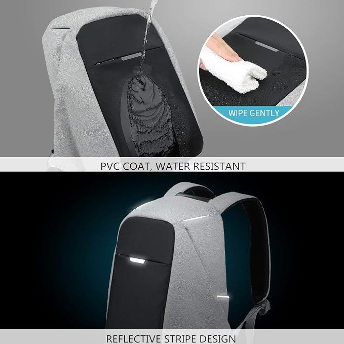 Anti Theft Backpack 15.6 Inch Laptop Travel Backpack with Hidden Zipper and USB Charging Port Waterproof Business Computer Bag for Men & Women - Image 7